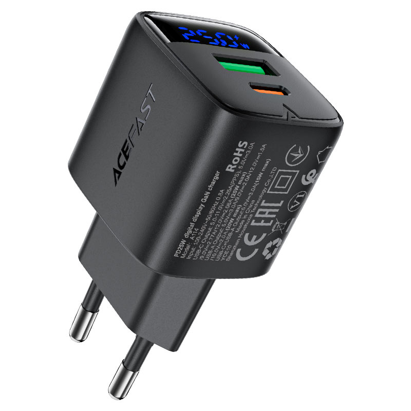 ACEFAST Fast Charge Wall Charger A115 PD30W GaN (1xUSB-C) EU with cable c-c