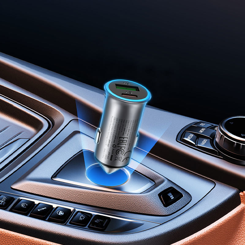 ACEFAST Fast Charge Car Charger B16 95W (1xUSB-C + 1xUSB-A) with C to C fast charging cable