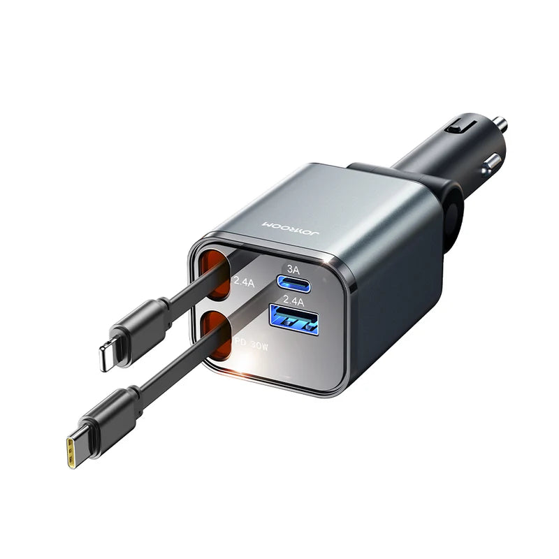 JOYROOM CCL05 Retractable Car Charger 4 in 1