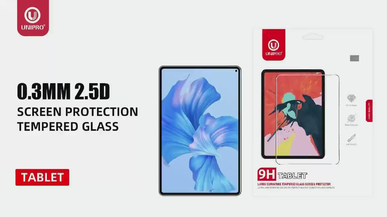UNIPRO iPad Tempered Glass 0.3mm 2.5D