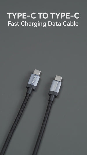 BWOO 65W Type-C to Type-C Nylon Braided Cable 1m