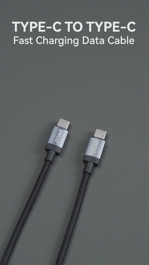 BWOO 65W Type-C to Type-C Nylon Braided Cable 1m
